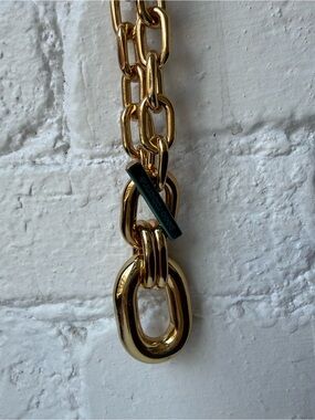 Paco Rabanne | Jewelry | Paco Rabanne Long Gold Link Necklace With Drop ...